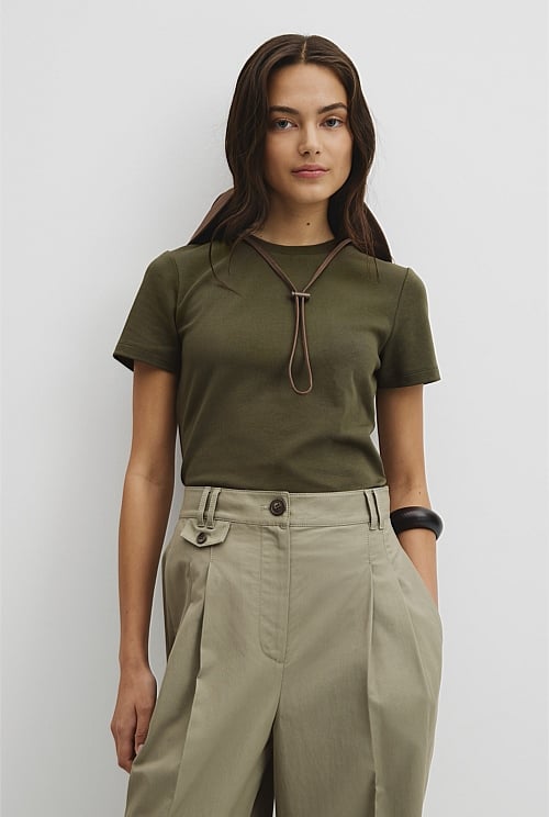 Australian Cotton Blend Fitted T-Shirt Australian Cotton Blend Fitted T-Shirt