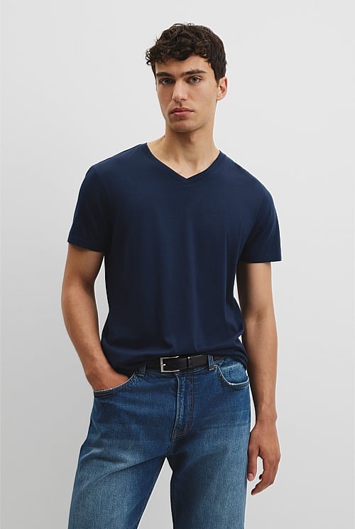 Pima Cotton V-Neck T-Shirt