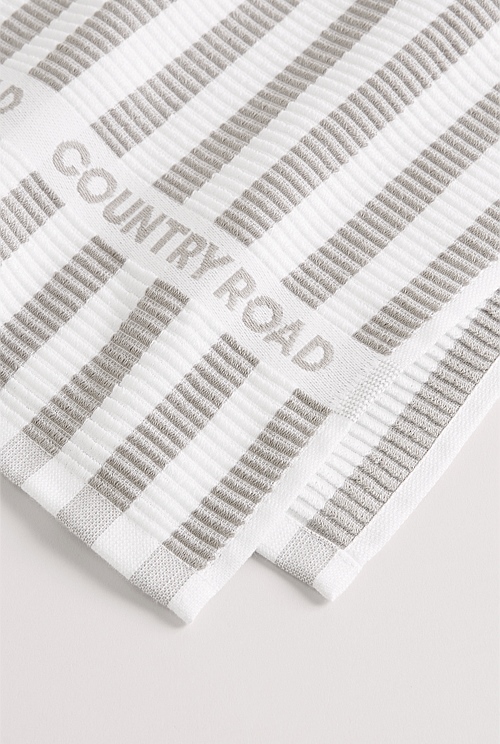 CR Stripe Verified Australian Cotton Tea Towel Pack of 3