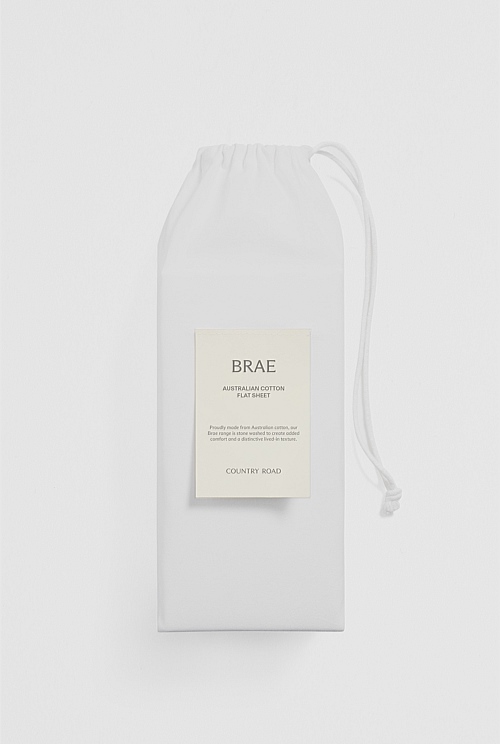 Brae Australian Cotton King Single Flat Sheet Brae Australian Cotton King Single Flat Sheet