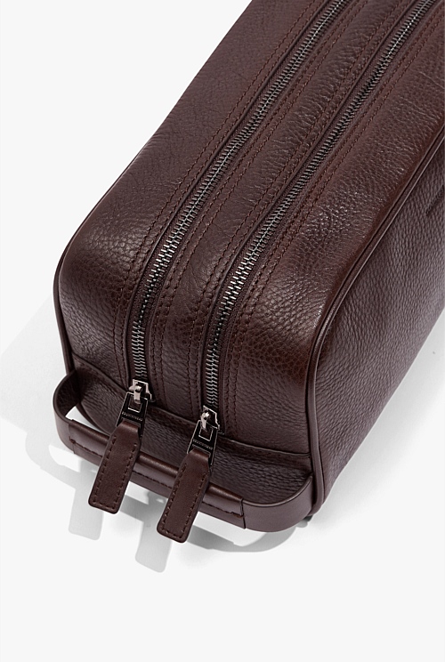 Large Leather Wash Bag Large Leather Wash Bag