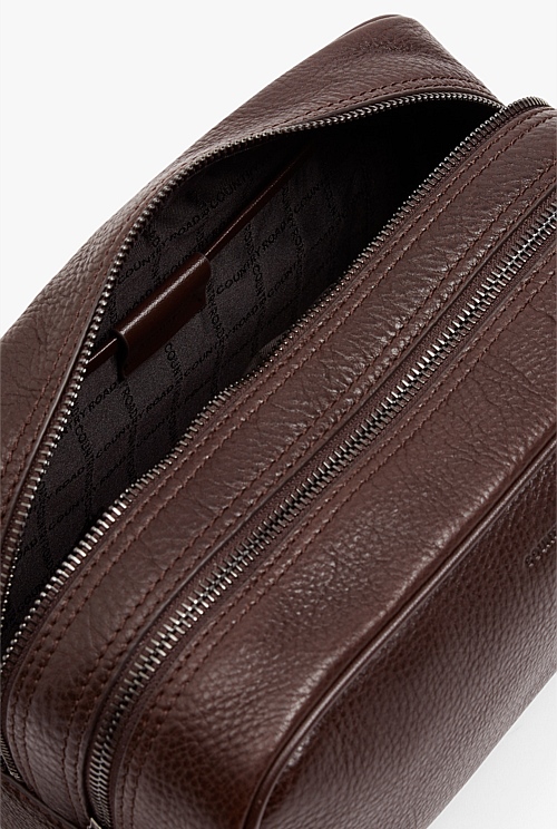 Large Leather Wash Bag Large Leather Wash Bag