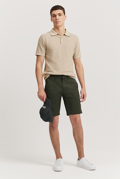 Verified Australian Cotton Stretch Chino Short