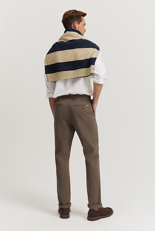 Verified Australian Cotton Tapered Fit Stretch Chino