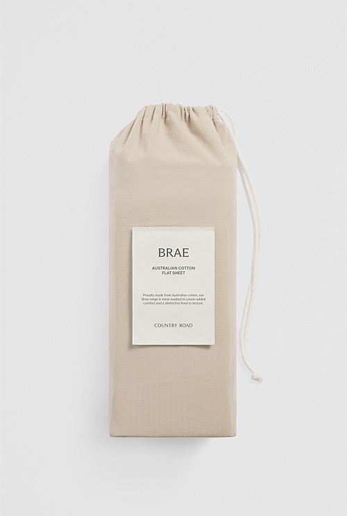 Brae Australian Cotton King Flat Sheet