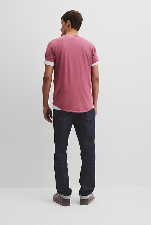 Australian Cotton Longline Garment Dyed T-Shirt