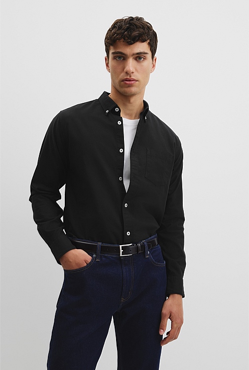 Australian Good Earth Cotton Regular Fit Oxford Shirt