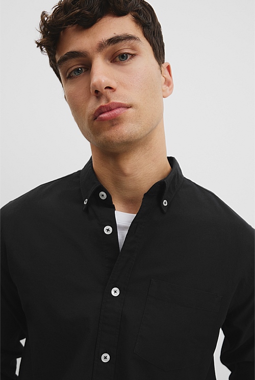Australian Good Earth Cotton Regular Fit Oxford Shirt