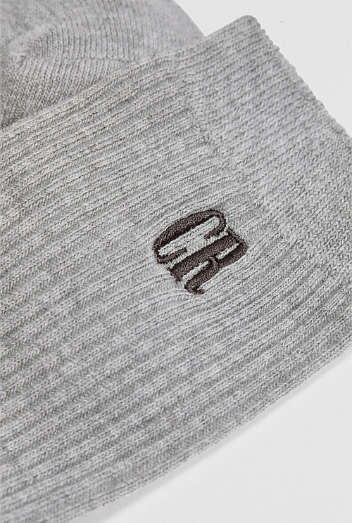 Australian Cotton Blend CR Ribbed Three-Quarter Crew Sock