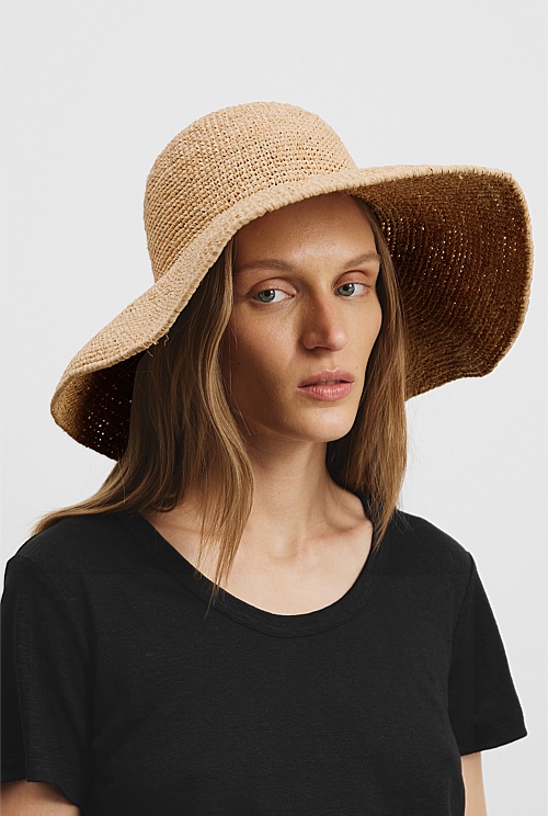 Raffia Wide Brim Hat