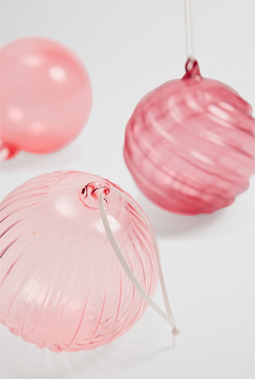 Large Glass Bauble Set of 3