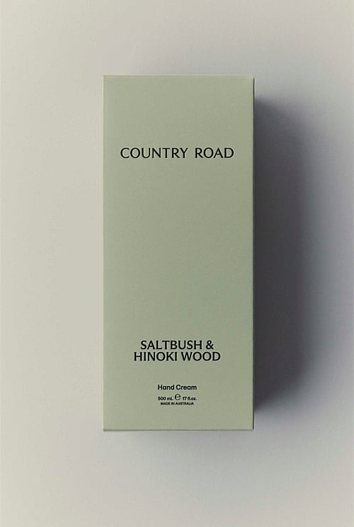 Australian Made Saltbush & Hinoki Wood Hand Cream 500mL