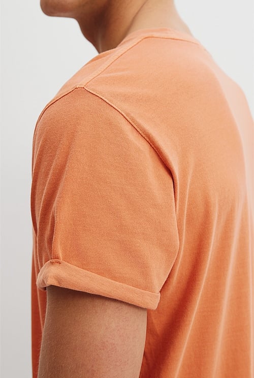 Australian Cotton Longline Garment Dyed T-Shirt