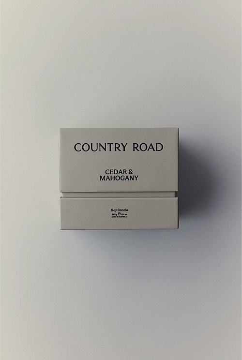 Australian Made Cedar & Mahogany Candle 240g