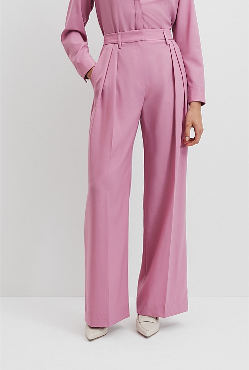 Pleat Wool Pant