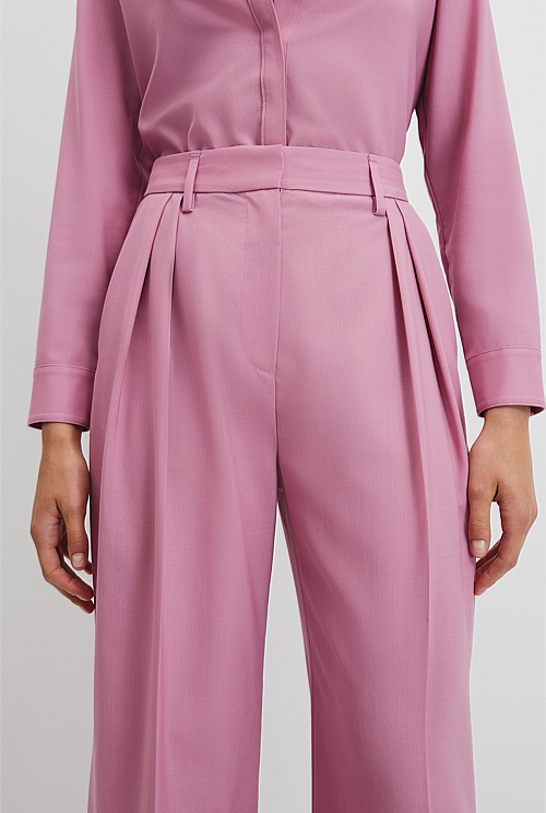 Pleat Wool Pant