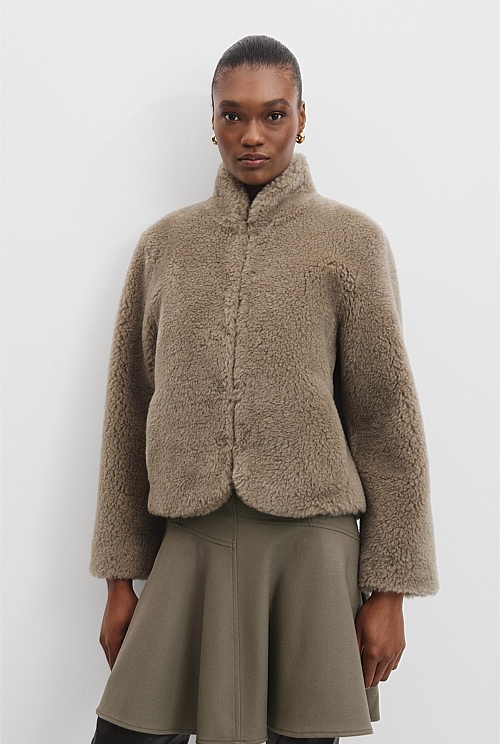 Shearling Crop Jacket