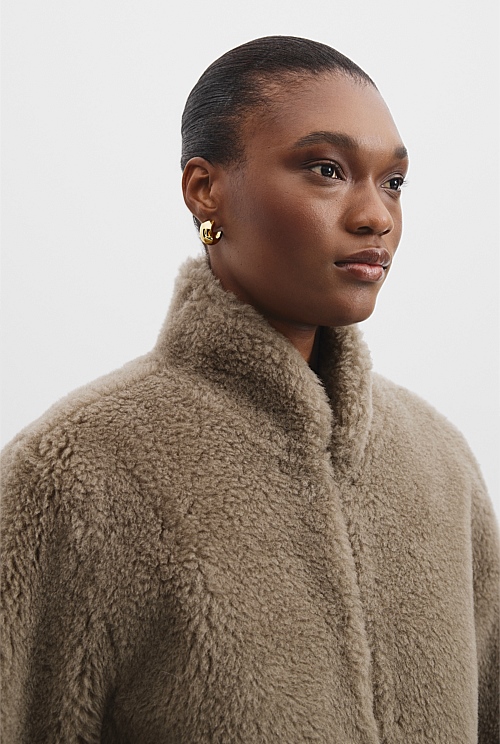 Shearling Crop Jacket