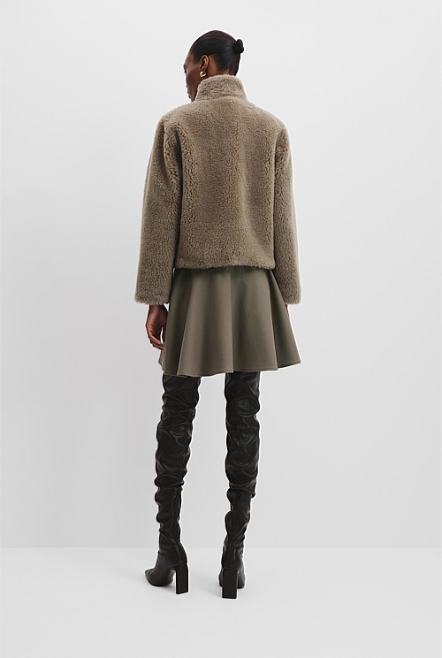 Shearling Crop Jacket