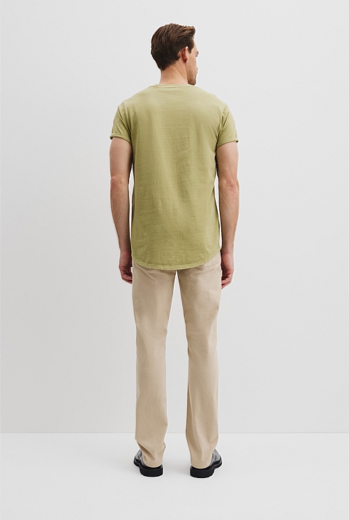 Australian Cotton Longline Garment Dye T-Shirt
