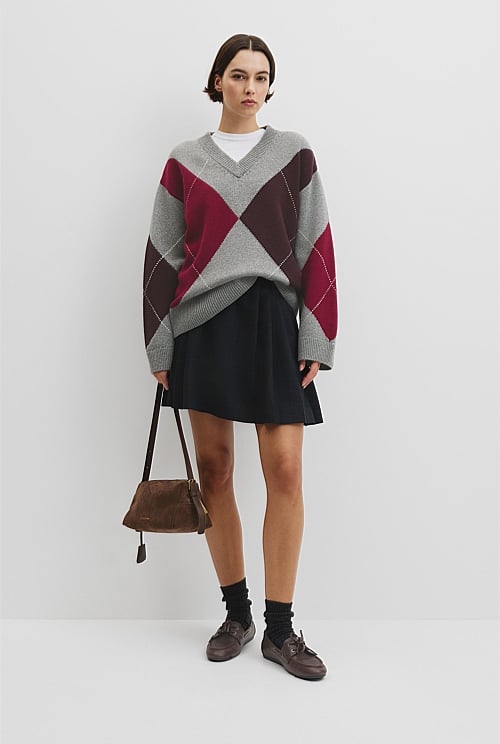 Extrafine Merino Argyle Knit Extrafine Merino Argyle Knit