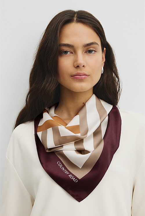 Silk Stripe Scarf