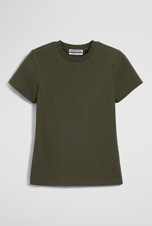 Australian Cotton Blend Fitted T-Shirt Australian Cotton Blend Fitted T-Shirt