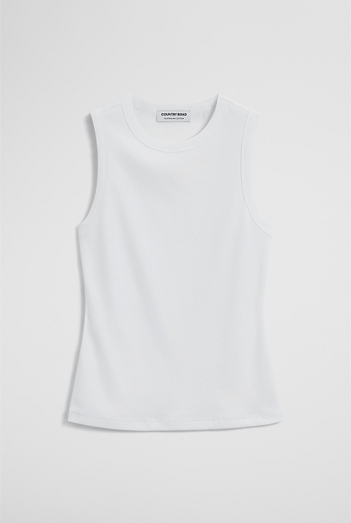 Australian Cotton High Neck Tank