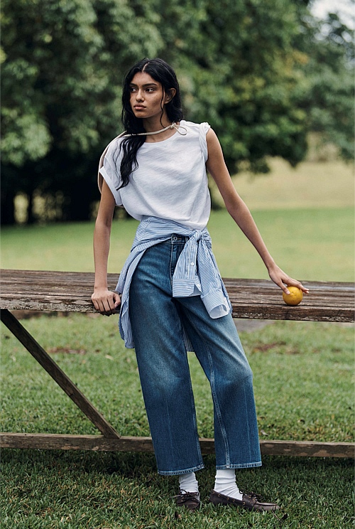 Textured Short Sleeve Slub T-Shirt