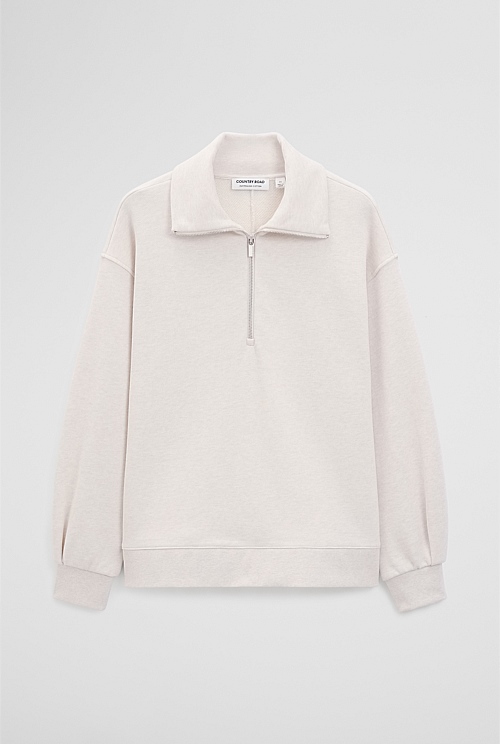Australian Cotton Funnel Neck Sweat