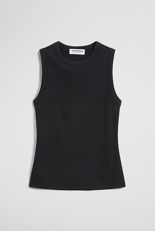 Australian Cotton High Neck Tank