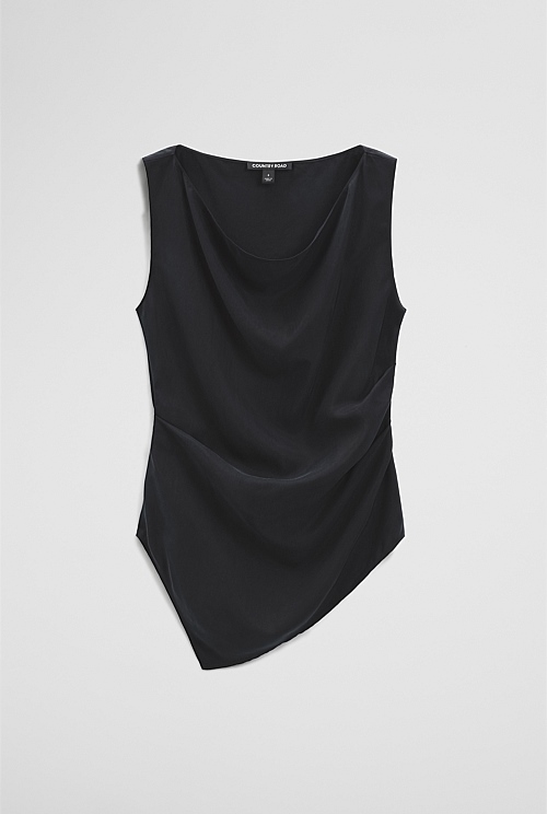 Asymmetrical Hem Blouse