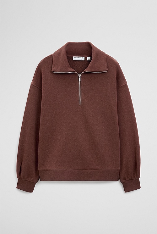 Australian Cotton Funnel Neck Sweat