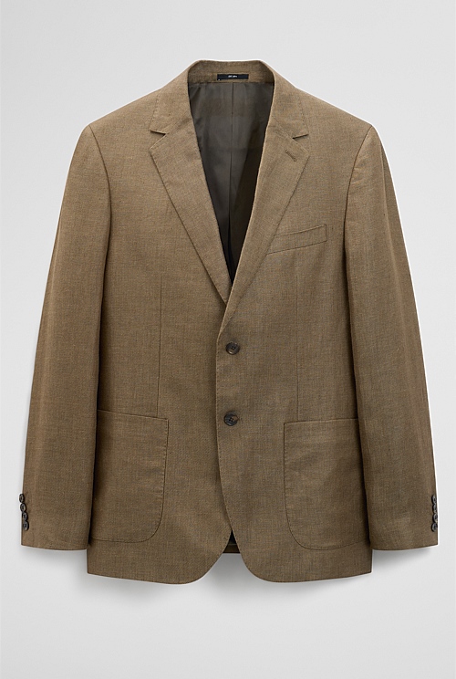Regular Fit Linen Jacket