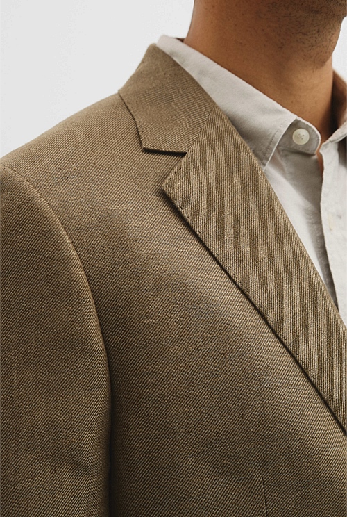 Regular Fit Linen Jacket
