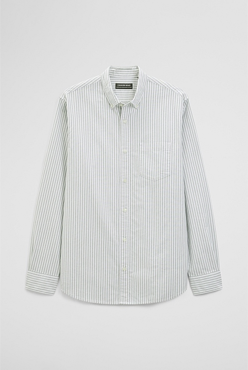 Regular Fit Australian Good Earth Cotton Oxford Stripe Shirt Regular Fit Australian Good Earth Cotton Oxford Stripe Shirt
