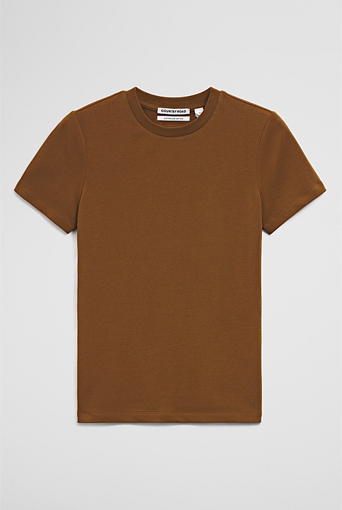 Australian Cotton Blend Fitted T-Shirt Australian Cotton Blend Fitted T-Shirt