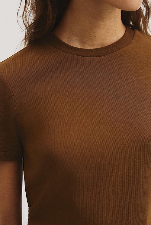Australian Cotton Blend Fitted T-Shirt Australian Cotton Blend Fitted T-Shirt