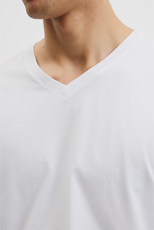 Pima Cotton V-Neck T-Shirt