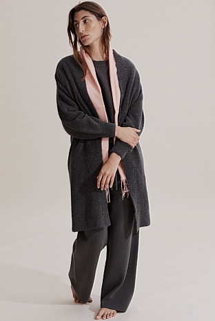 Charcoal Melange Luxe Robe - Sleepwear | Country Road