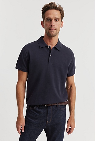 Ink Verified Australian Cotton Pique Polo - T-Shirts | Country Road