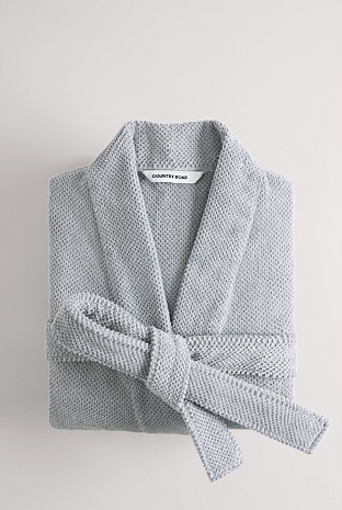 Mist Blue Cotton Bath Robe - Sleepwear | Country Road
