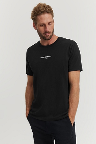 Black Australian Cotton Modern Logo T-Shirt - T-Shirts | Country Road