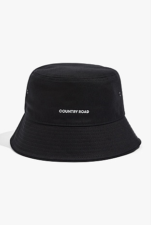 Black Branded Bucket Hat - Hats, Scarves & Gloves | Country Road