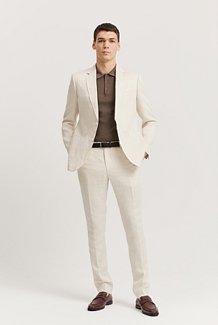Stone Regular Fit Linen Jacket - Blazers | Country Road