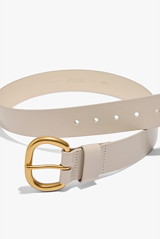 Oat Milk Solid Buckle Belt - Belts | Country Road