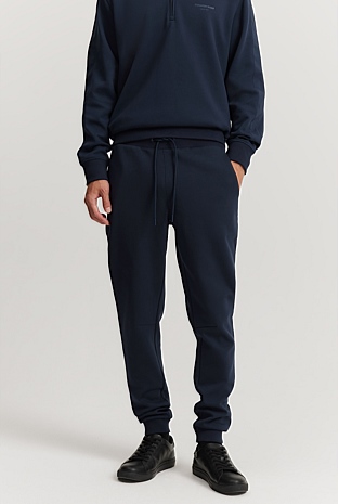 Navy Double Knit Jogger - Pants | Country Road