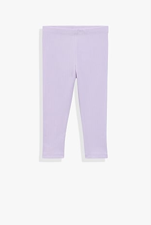 Organic Stripe Rib Legging in Clay main image 1