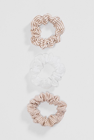 Shell Dobbie Scrunchie Pack of 3 - Natural Fibres | Country Road