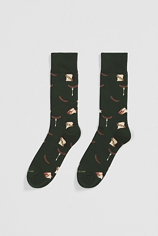 Saucisson Socks Eden Green Australian Cotton Blend Sausage Sizzle Sock - Socks ...
